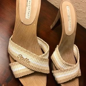 Stella McCartney wooden slide shoes, size 38